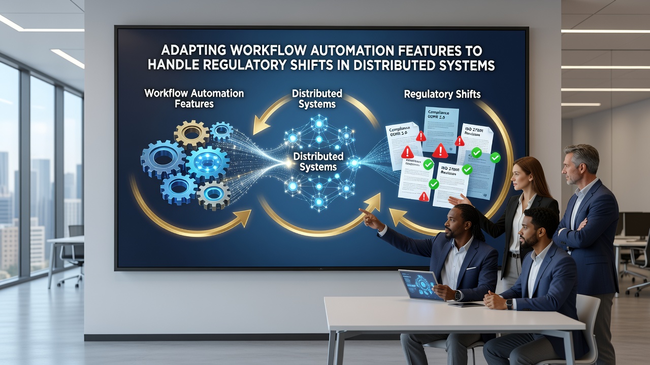 Screenshot of automated compliance dashboard monitoring regulatory shifts across distributed infrastructure nodes